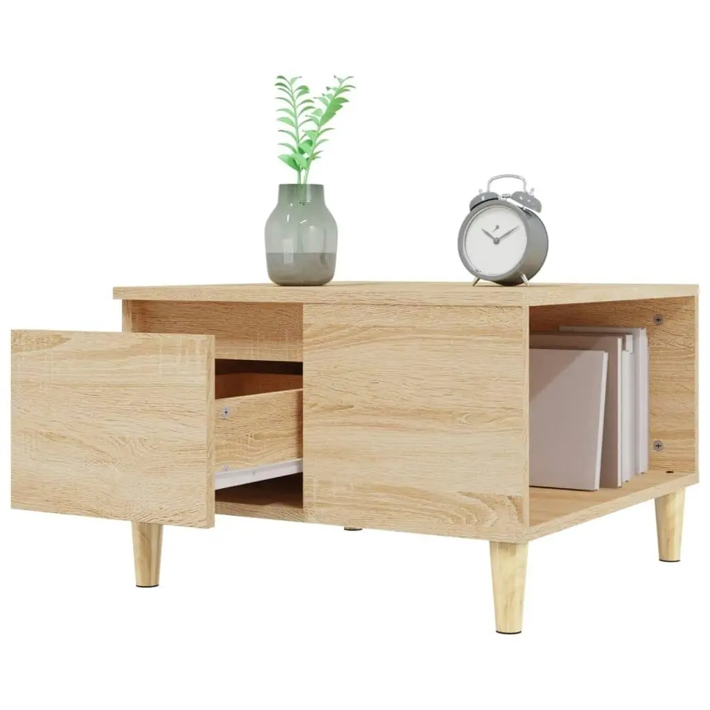 Coffee Table Sonoma Oak 55x55x36.5 cm Engineered Wood 821079