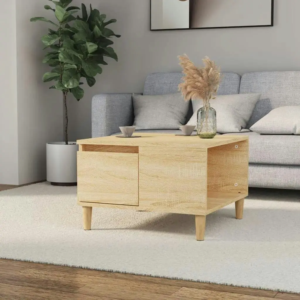 Coffee Table Sonoma Oak 55x55x36.5 cm Engineered Wood 821079