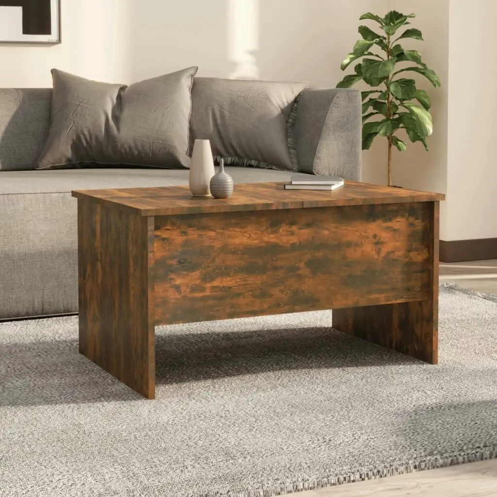 Coffee Table Smoked Oak 80x50x42.5 cm Engineered Wood 819293