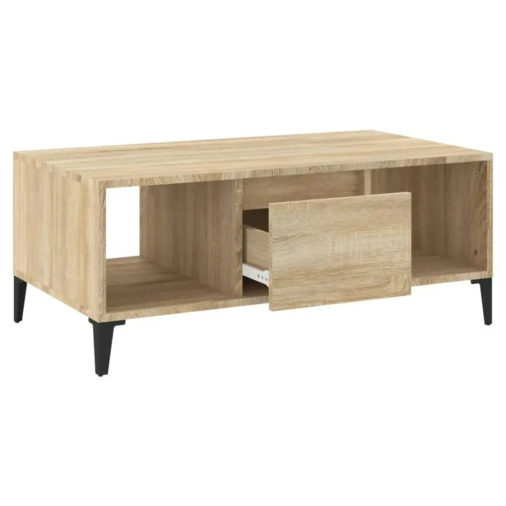 Coffee Table Sonoma Oak 90x50x36.5 cm Engineered Wood 821071