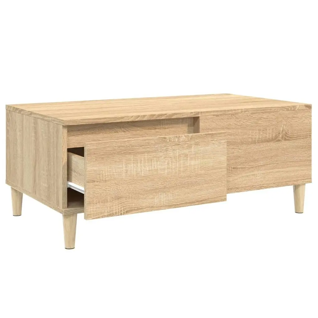 Coffee Table Sonoma Oak 90x50x36.5 cm Engineered Wood 821111