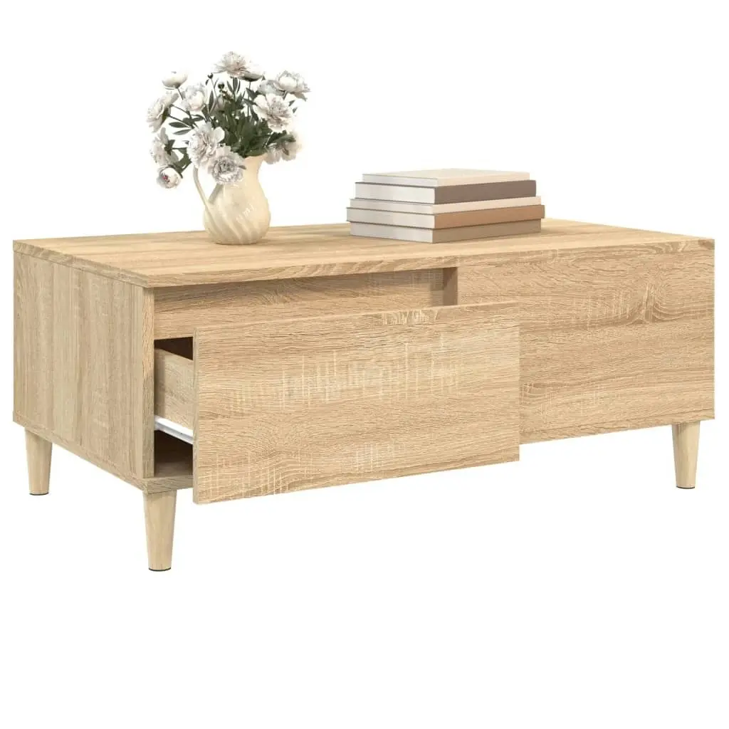 Coffee Table Sonoma Oak 90x50x36.5 cm Engineered Wood 821111