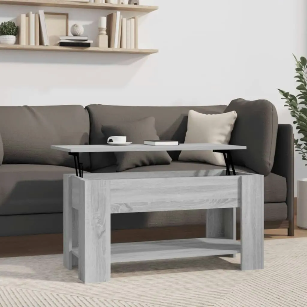 Coffee Table Grey Sonoma 101x49x52 cm Engineered Wood 819273