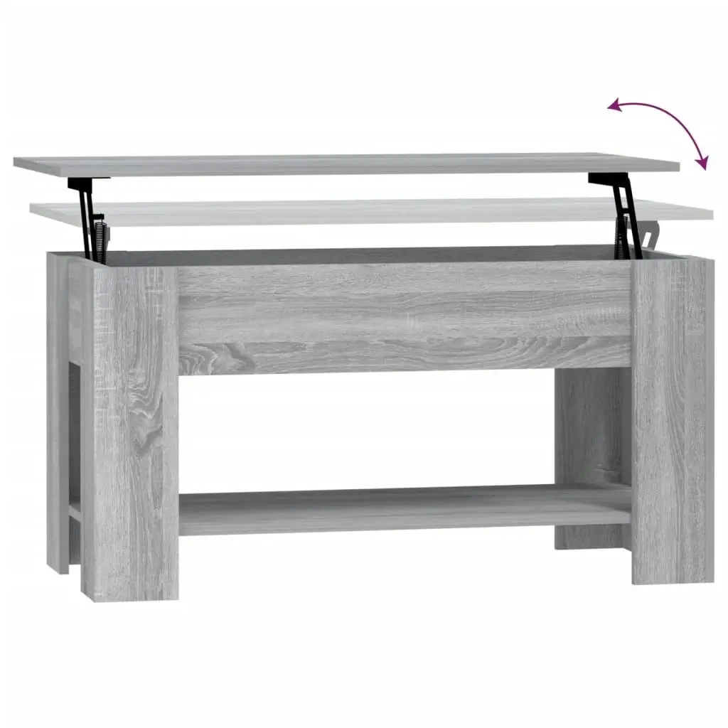 Coffee Table Grey Sonoma 101x49x52 cm Engineered Wood 819273