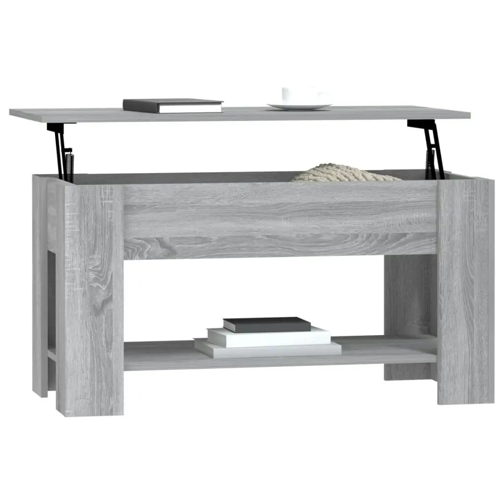 Coffee Table Grey Sonoma 101x49x52 cm Engineered Wood 819273