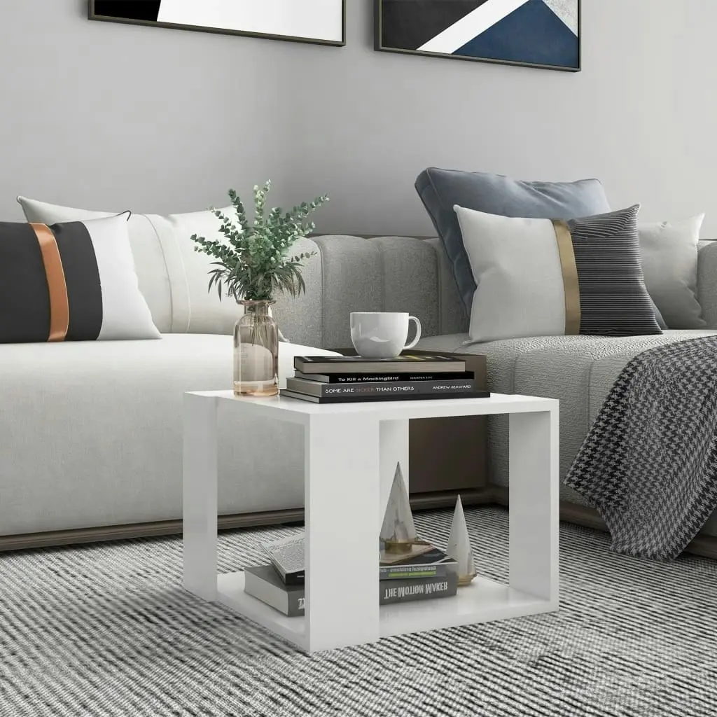 Coffee Table White 40x40x30 cm Engineered Wood 806310