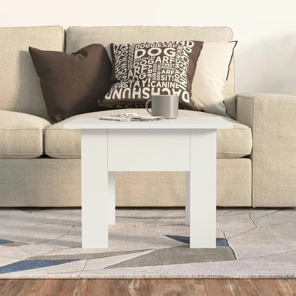 Coffee Table White 55x55x42 cm Engineered Wood 810235