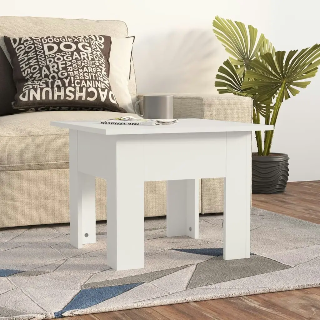 Coffee Table White 55x55x42 cm Engineered Wood 810235