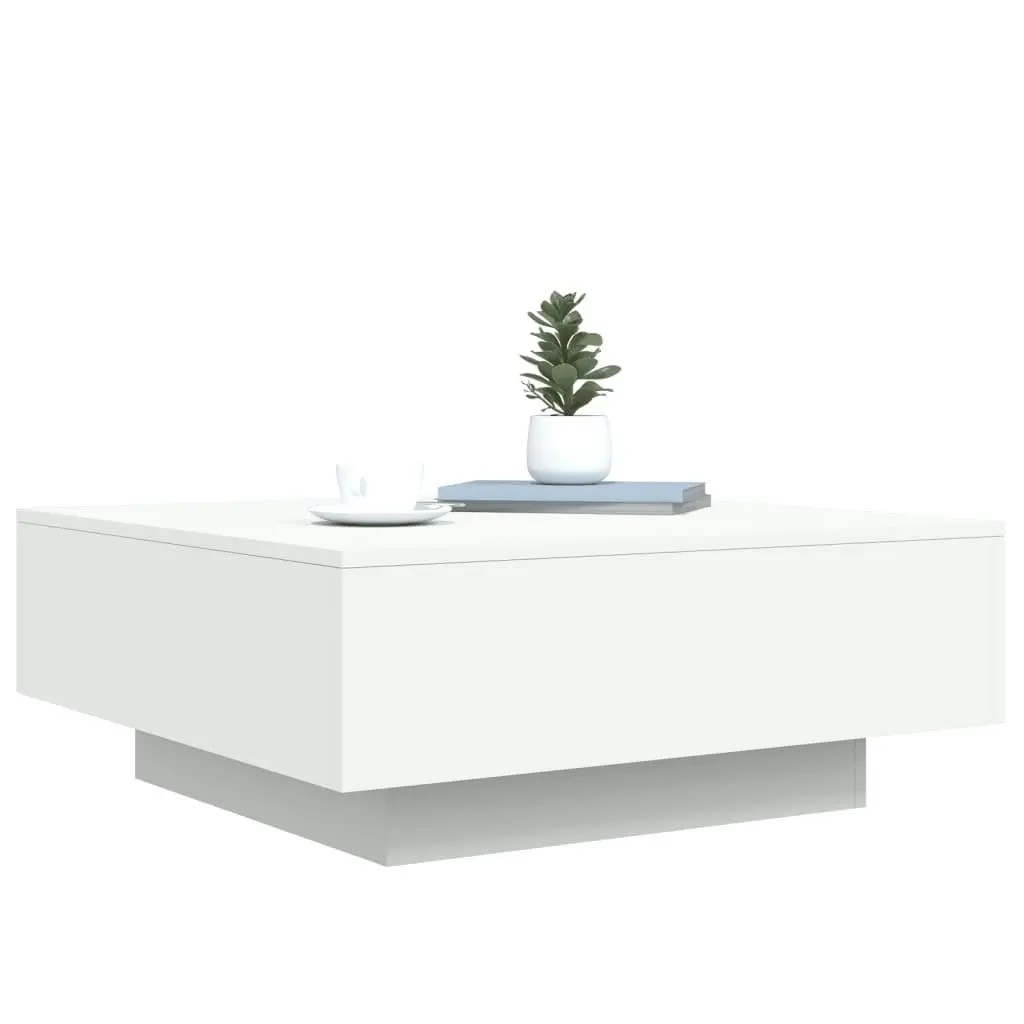 Coffee Table White 80x80x31 cm Engineered Wood 836581