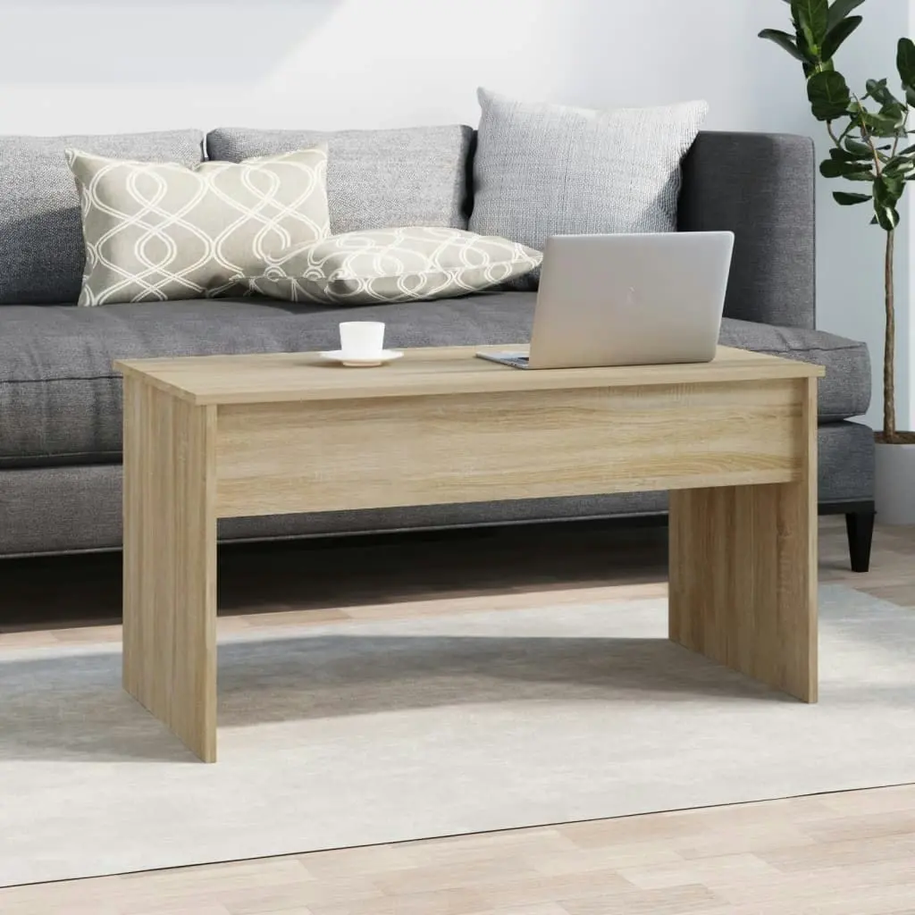 Coffee Table Sonoma Oak 102x50.5x52.5 cm Engineered Wood 809632