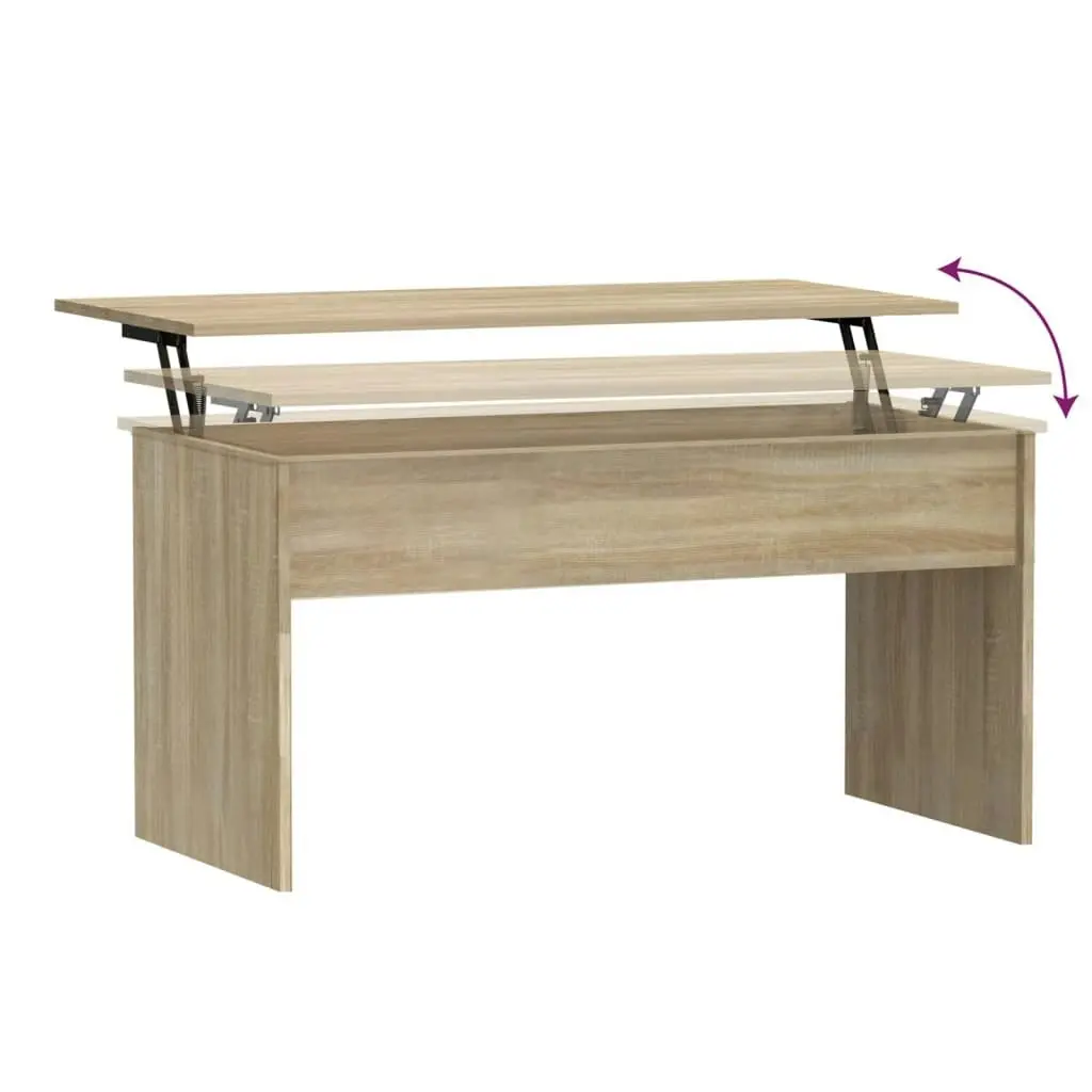 Coffee Table Sonoma Oak 102x50.5x52.5 cm Engineered Wood 809632