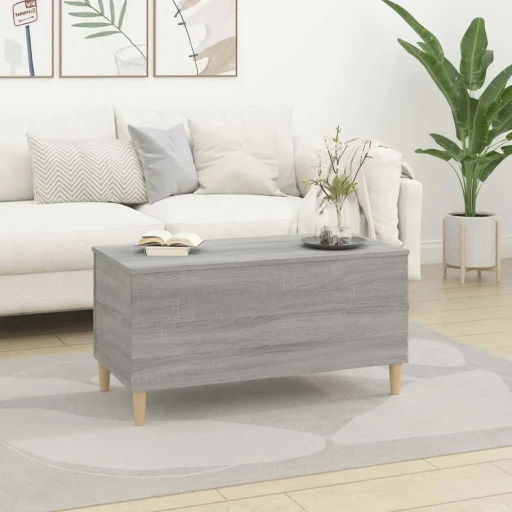 Coffee Table Grey Sonoma 90x44.5x45 cm Engineered Wood 819586