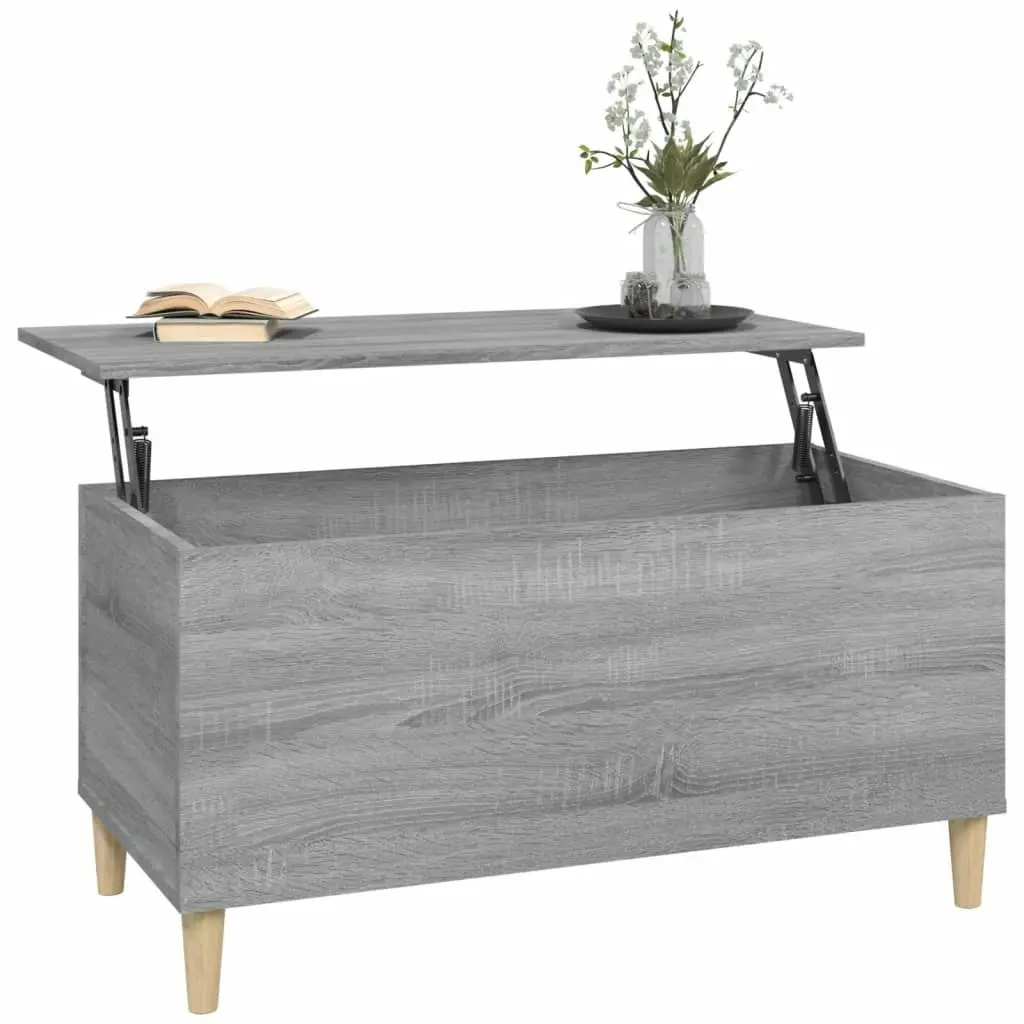 Coffee Table Grey Sonoma 90x44.5x45 cm Engineered Wood 819586