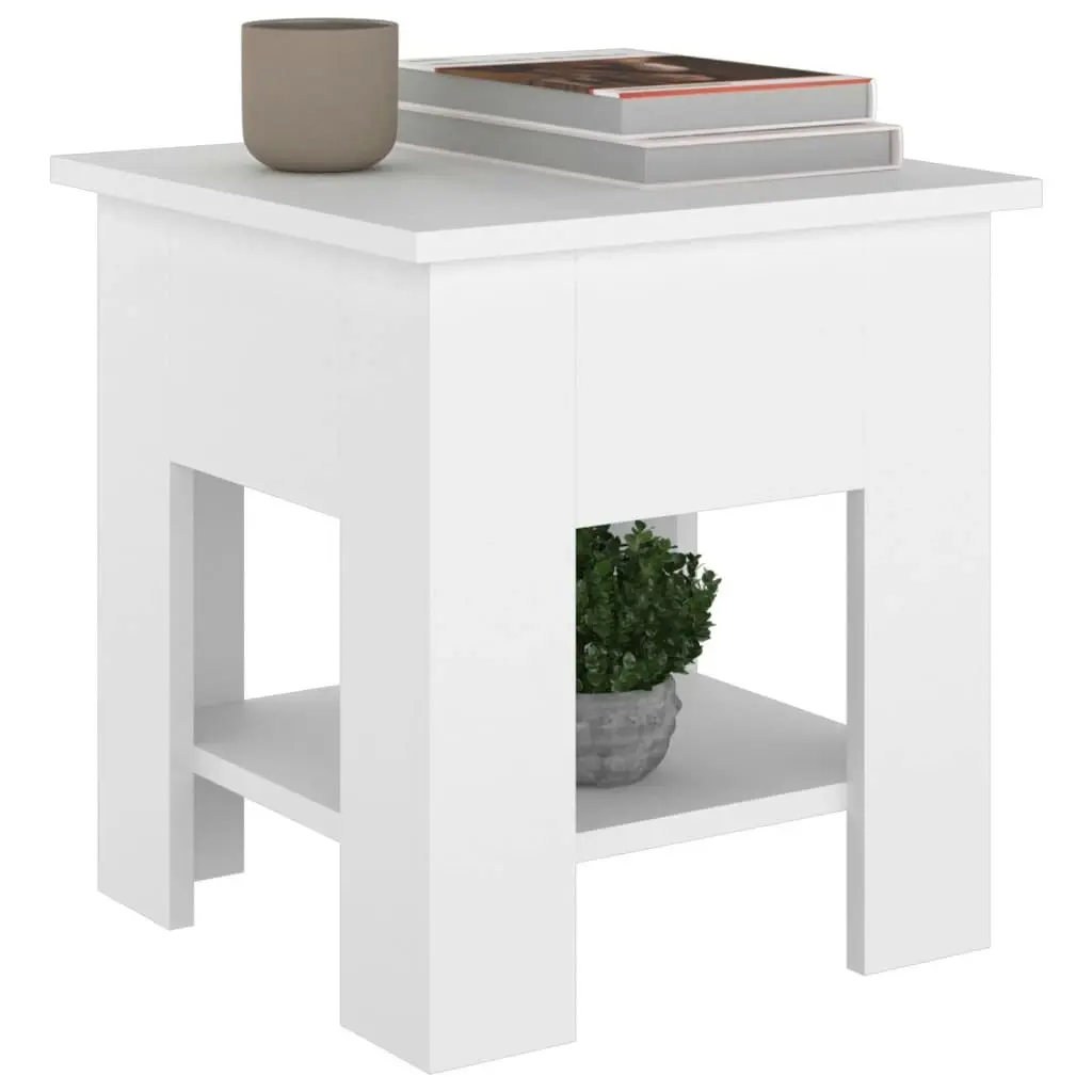 Coffee Table White 40x40x42 cm Engineered Wood 810271