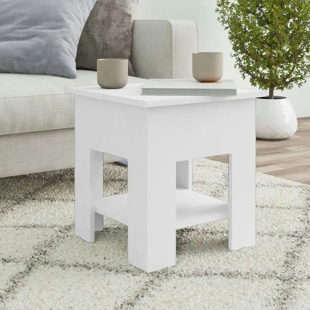 Coffee Table White 40x40x42 cm Engineered Wood 810271