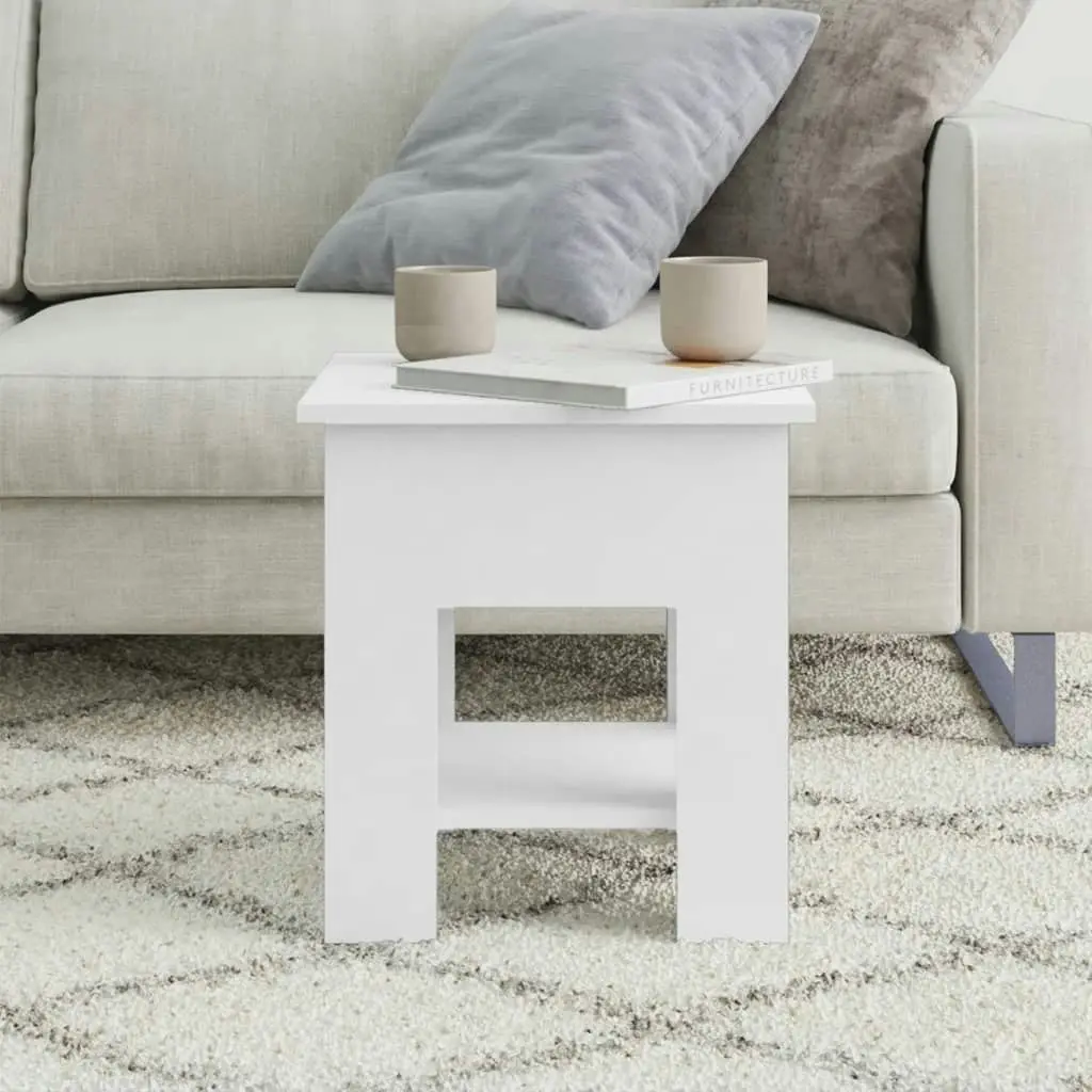 Coffee Table White 40x40x42 cm Engineered Wood 810271