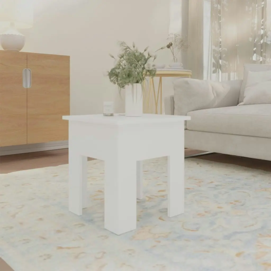 Coffee Table White 40x40x42 cm Engineered Wood 810244