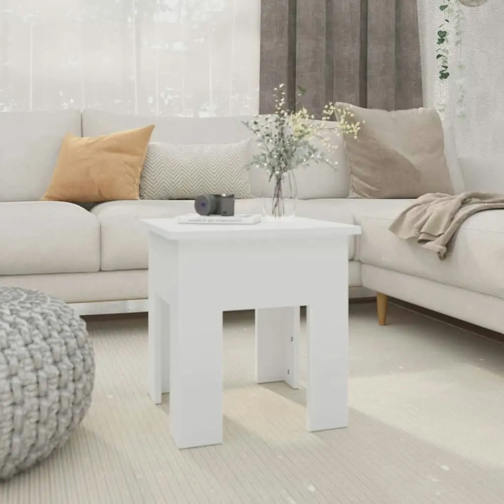 Coffee Table White 40x40x42 cm Engineered Wood 810244