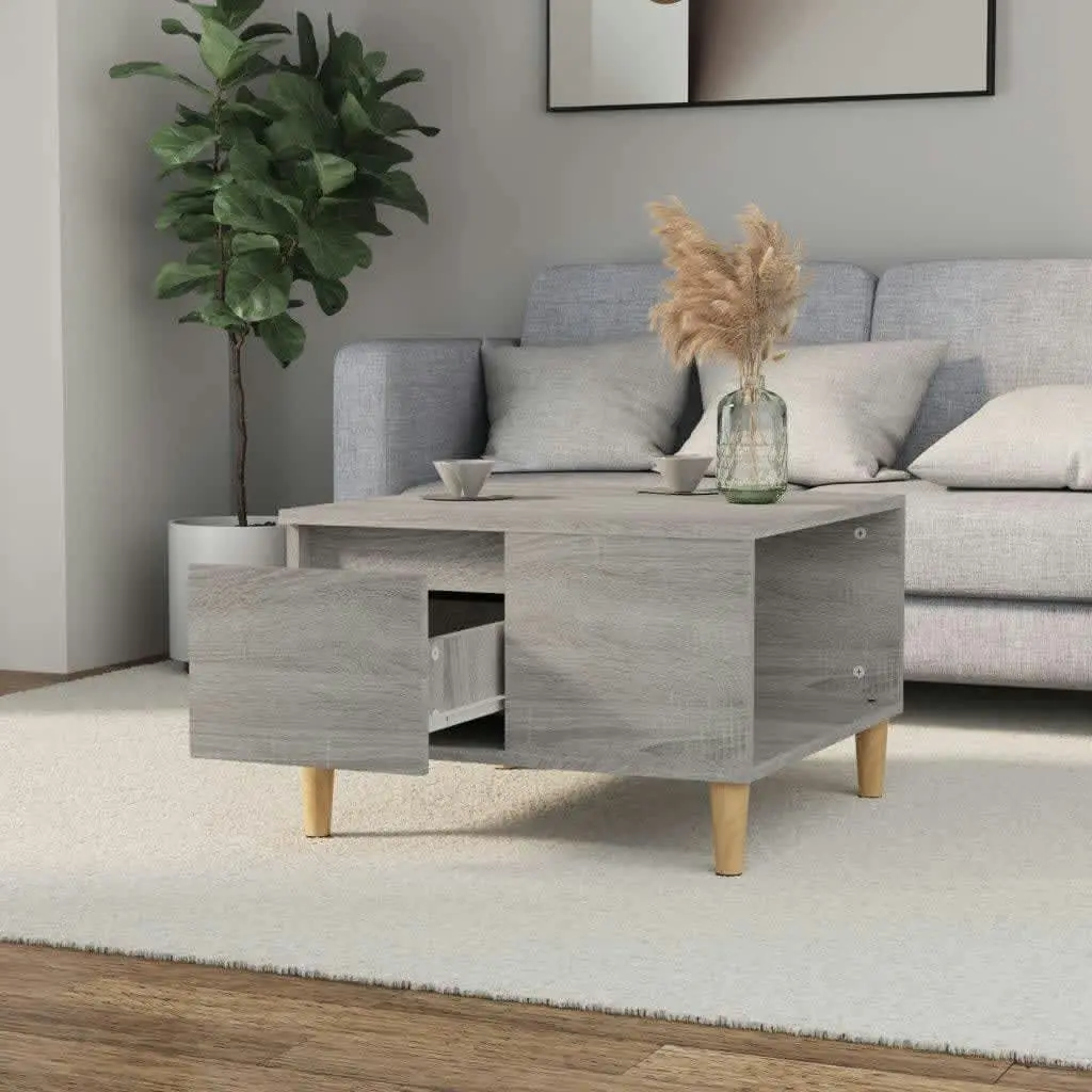 Coffee Table Grey Sonoma 55x55x36.5 cm Engineered Wood 821082