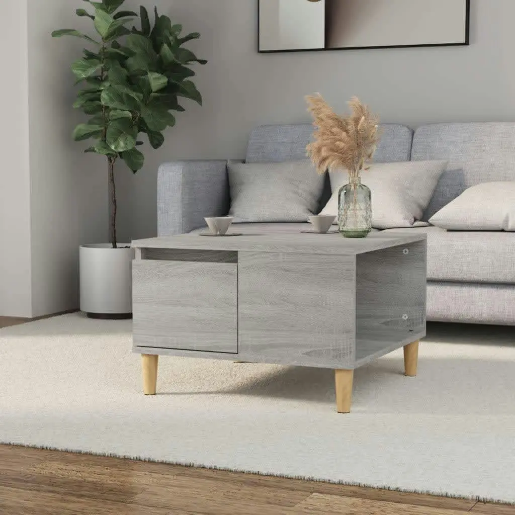 Coffee Table Grey Sonoma 55x55x36.5 cm Engineered Wood 821082