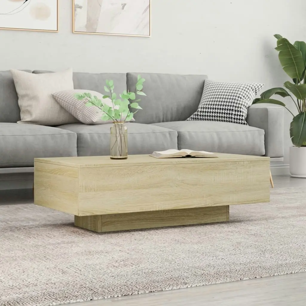 Coffee Table Sonoma Oak 100x49.5x31 cm Engineered Wood 834894