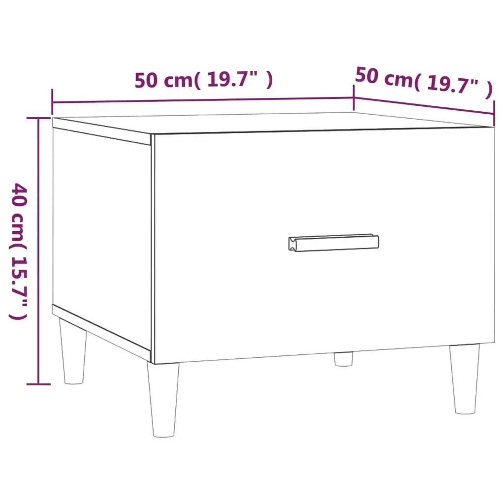 Coffee Tables 2 pcs Concrete Grey 50x50x40 cm Engineered Wood 812717