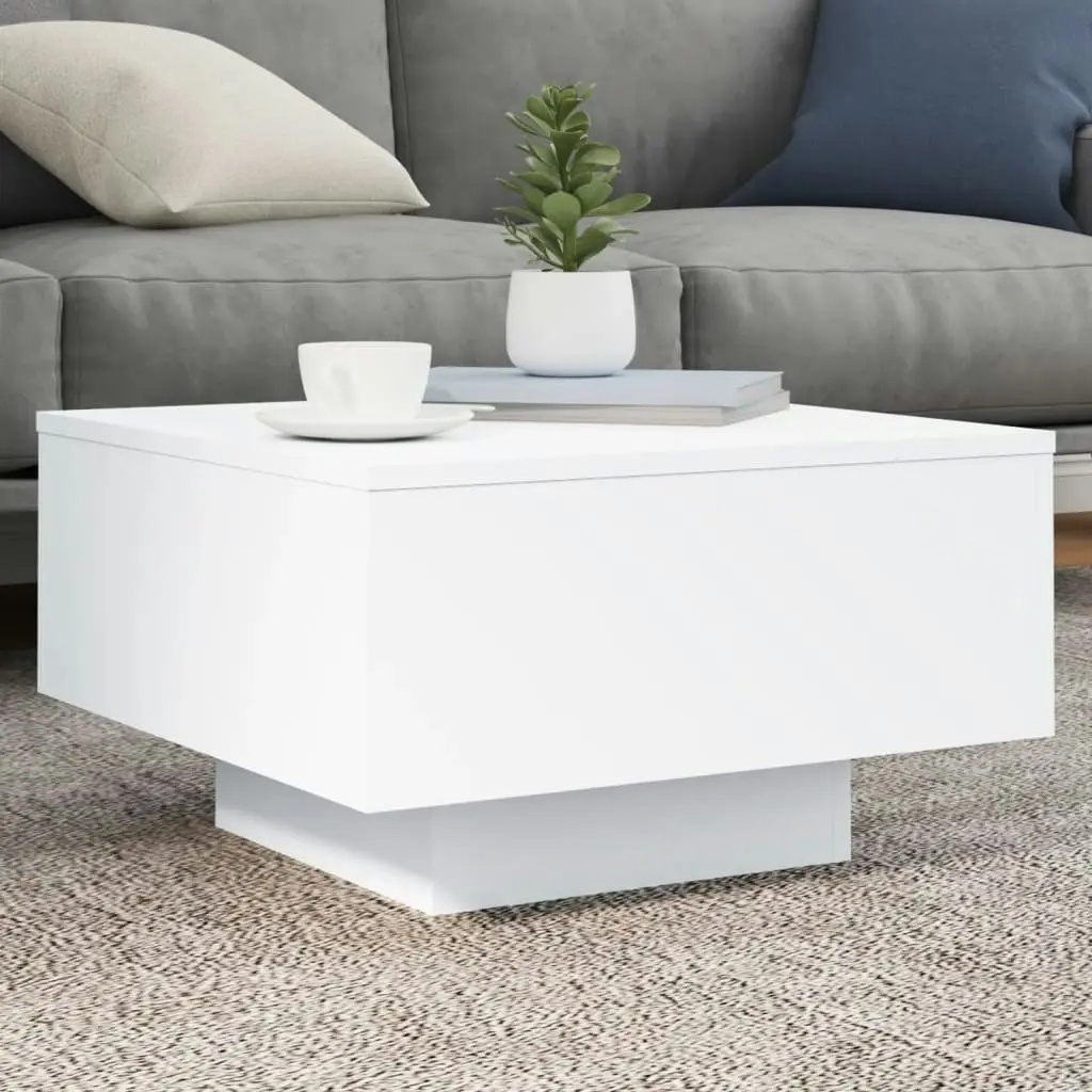 Coffee Table White 55x55x31 cm Engineered Wood 836567