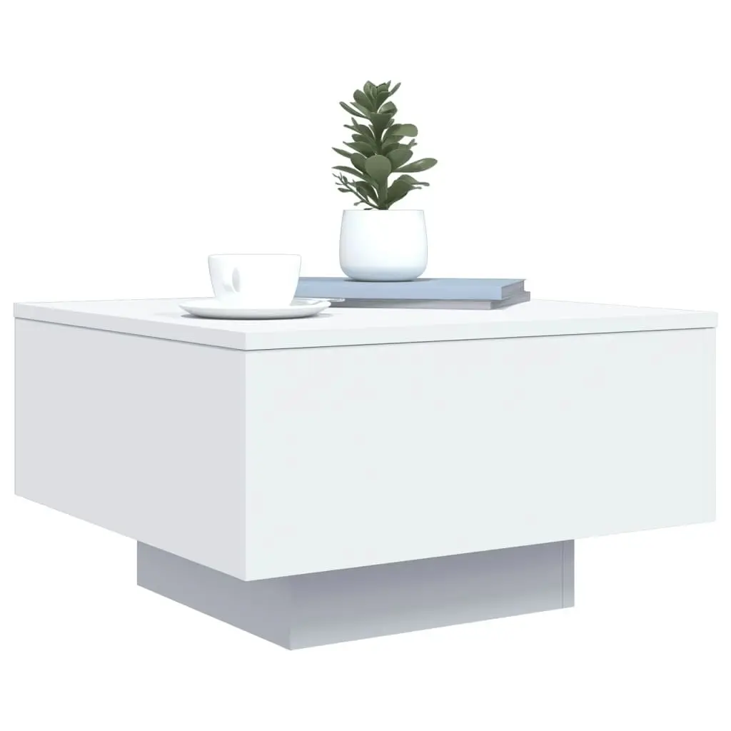 Coffee Table White 55x55x31 cm Engineered Wood 836567