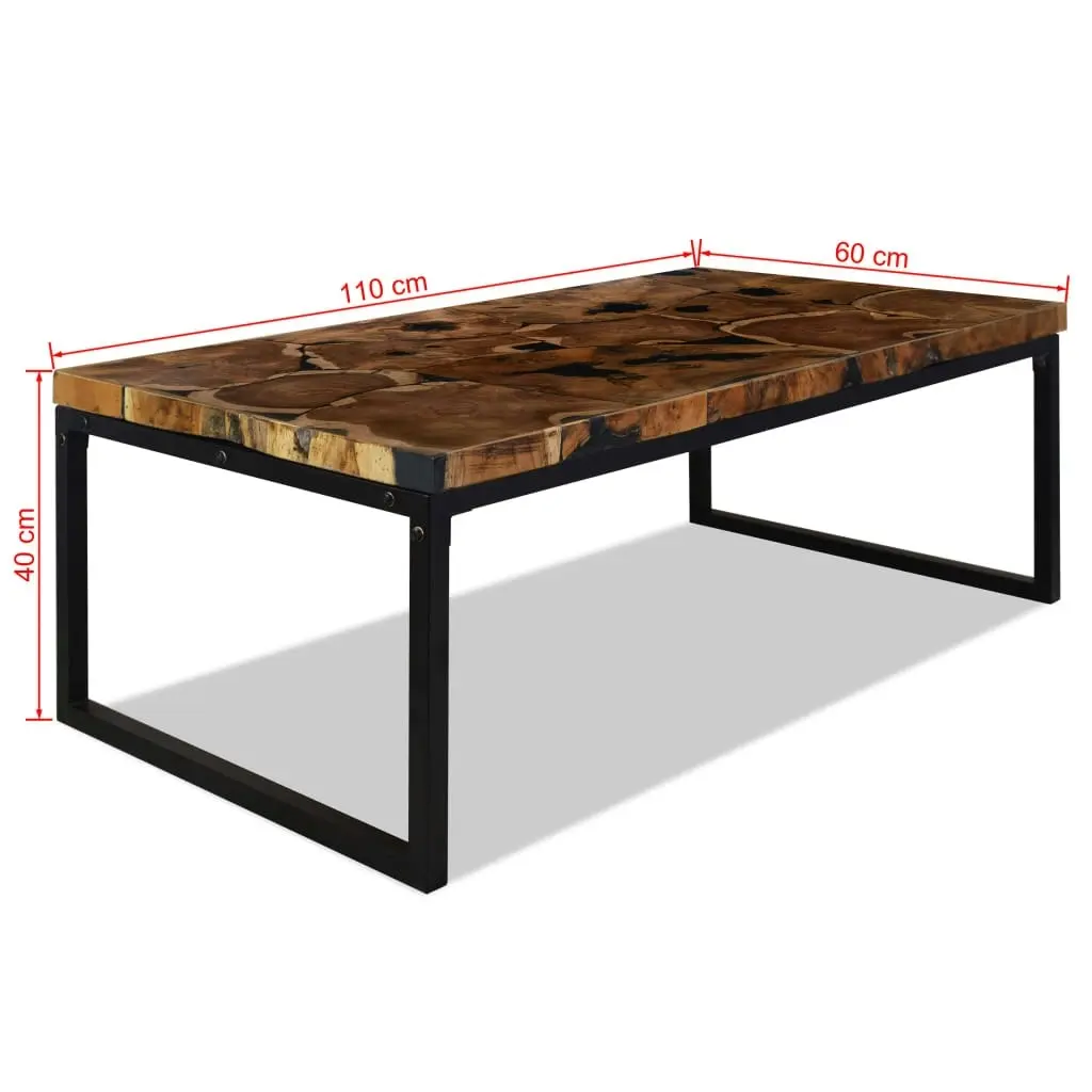 Coffee Table Teak Resin 110x60x40 cm 244551