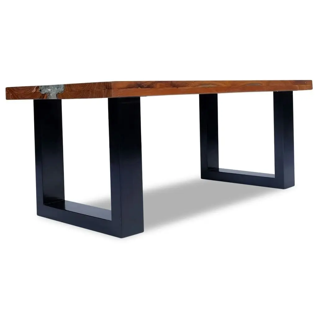 Coffee Table Teak Resin 100x50 cm 243467