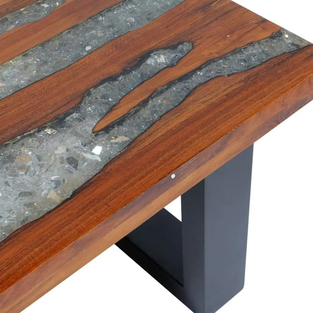 Coffee Table Teak Resin 100x50 cm 243467