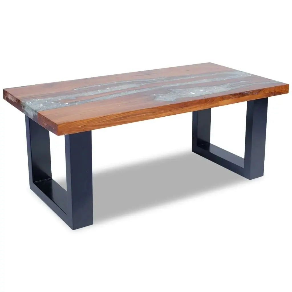 Coffee Table Teak Resin 100x50 cm 243467