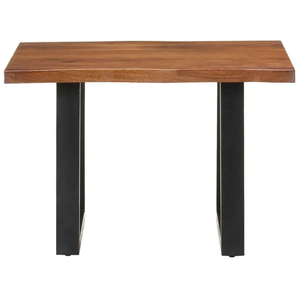 Coffee Table with Live Edges 60x60x40 cm Solid Acacia Wood 321046