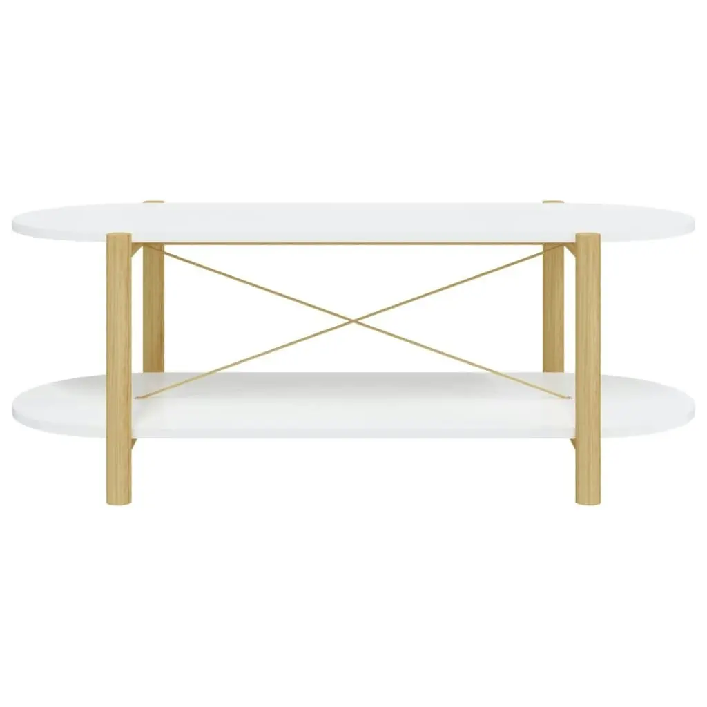 Coffee Table White 110x48x40 cm Engineered Wood 345687