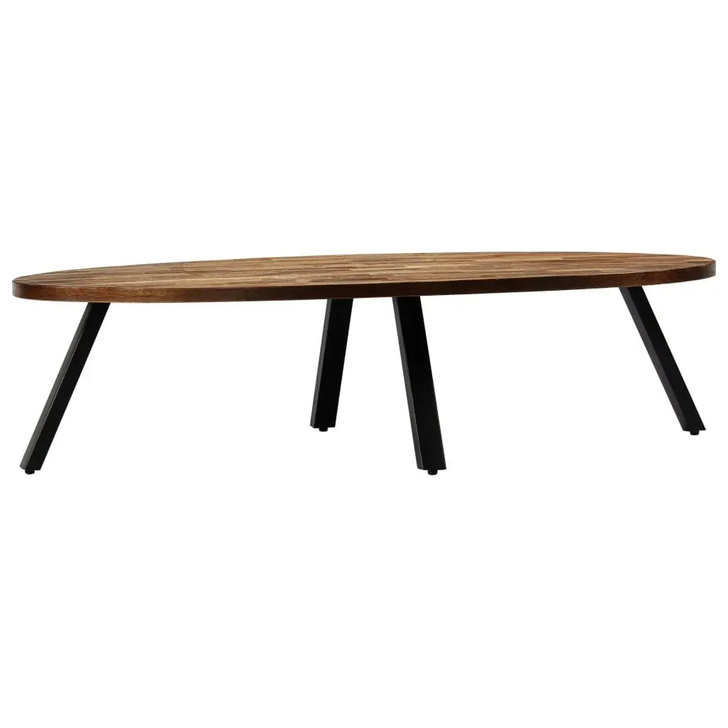 Coffee Table Solid Reclaimed Teak Oval 120x60x30 cm 245417