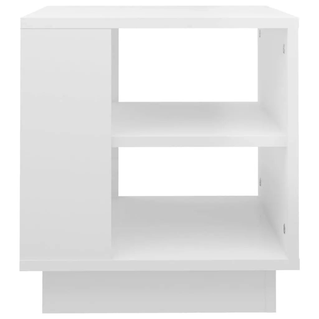 Coffee Table High Gloss White 40x40x43 cm Engineered Wood 810304