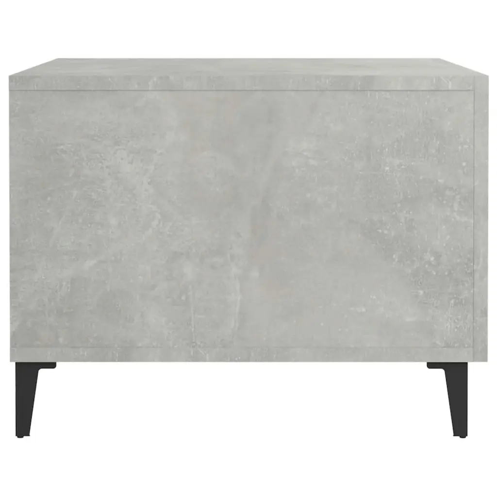 Coffee Table with Metal Legs 2 pcs Concrete Grey 50x50x40 cm 812735