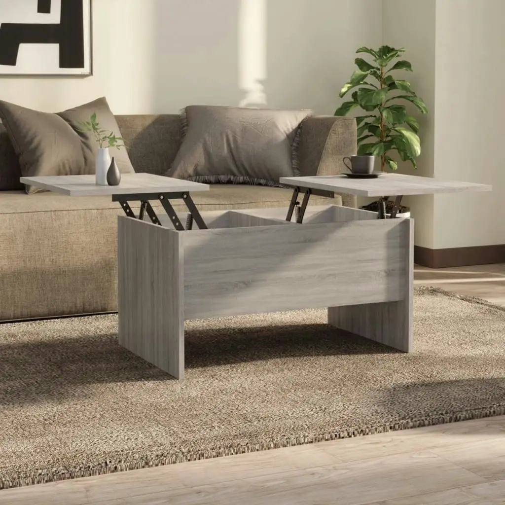 Coffee Table Grey Sonoma 80x50x42.5 cm Engineered Wood 819294