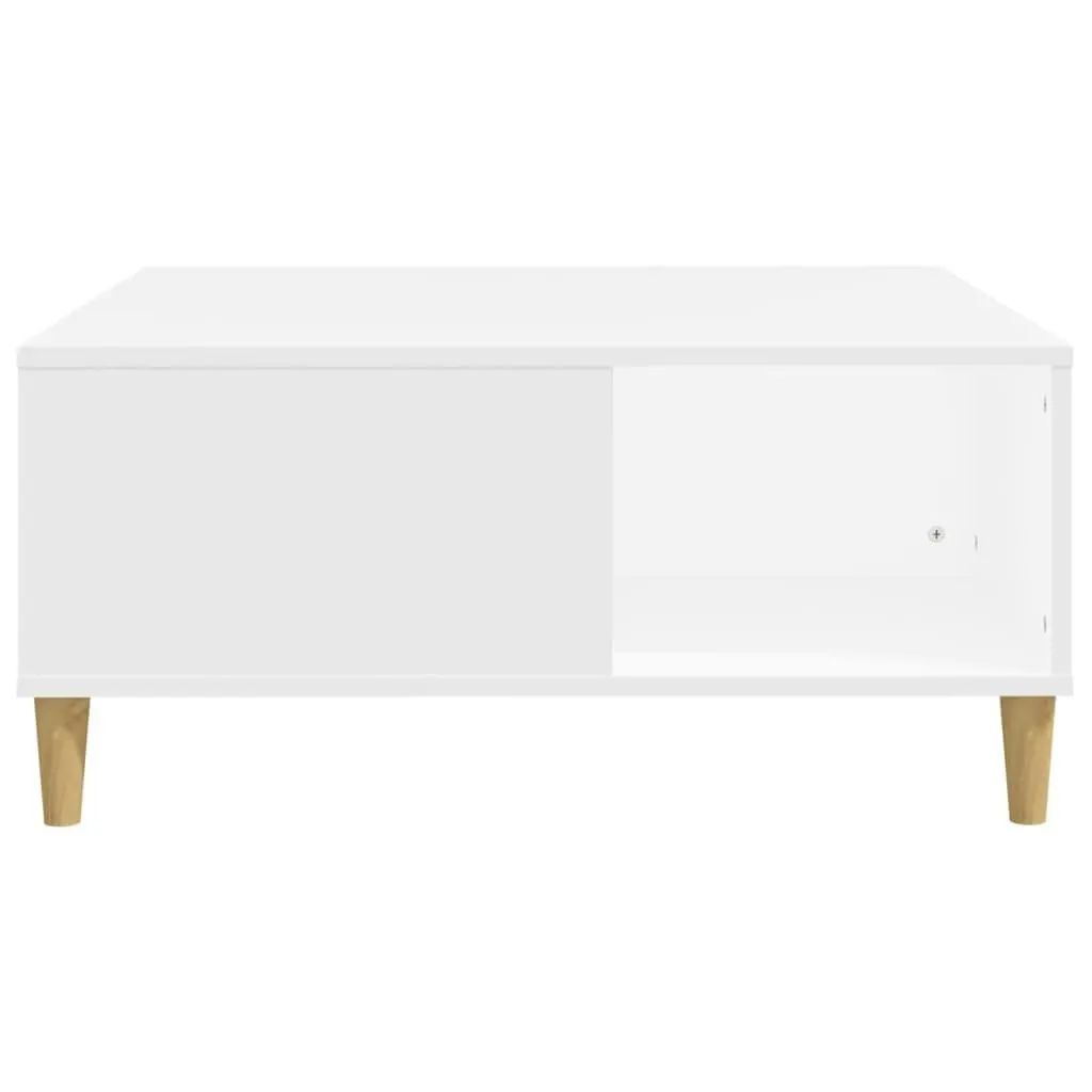 Coffee Table White 80x80x36.5 cm Engineered Wood 821092