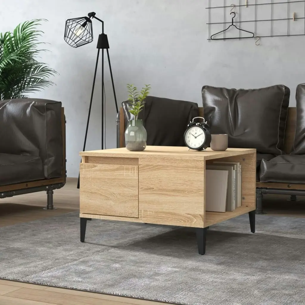 Coffee Table Sonoma Oak 55x55x36.5 cm Engineered Wood 821087