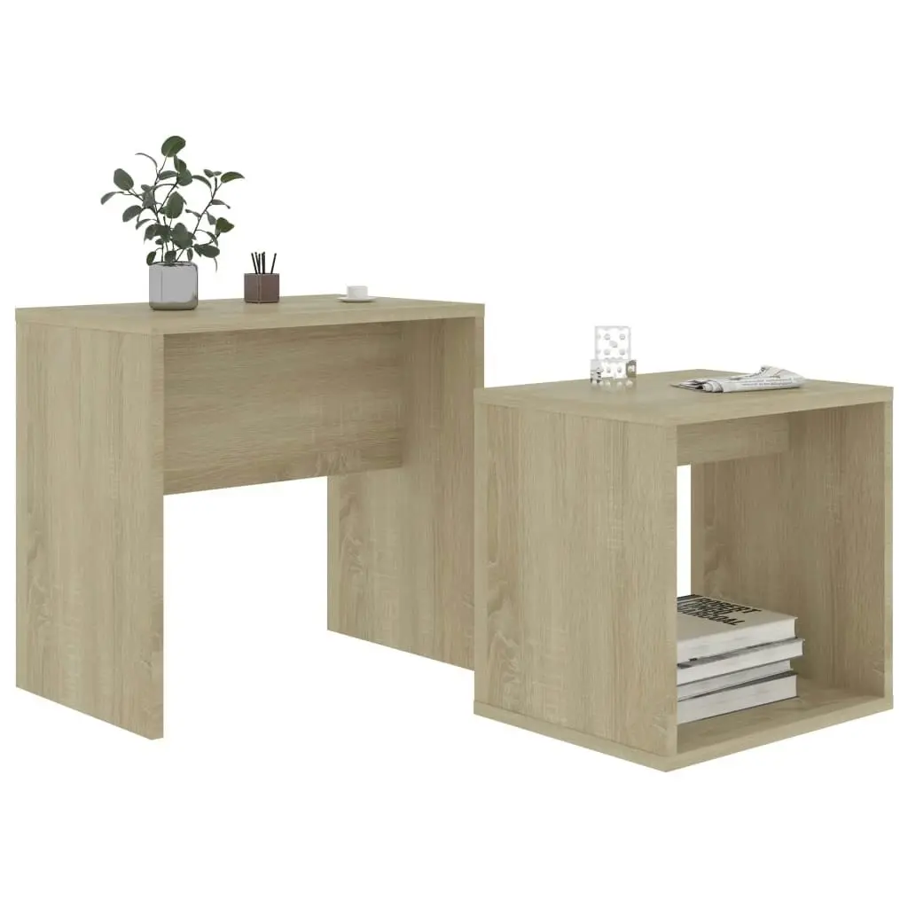 Coffee Table Set Sonoma Oak 48x30x45 cm Engineered Wood 802888