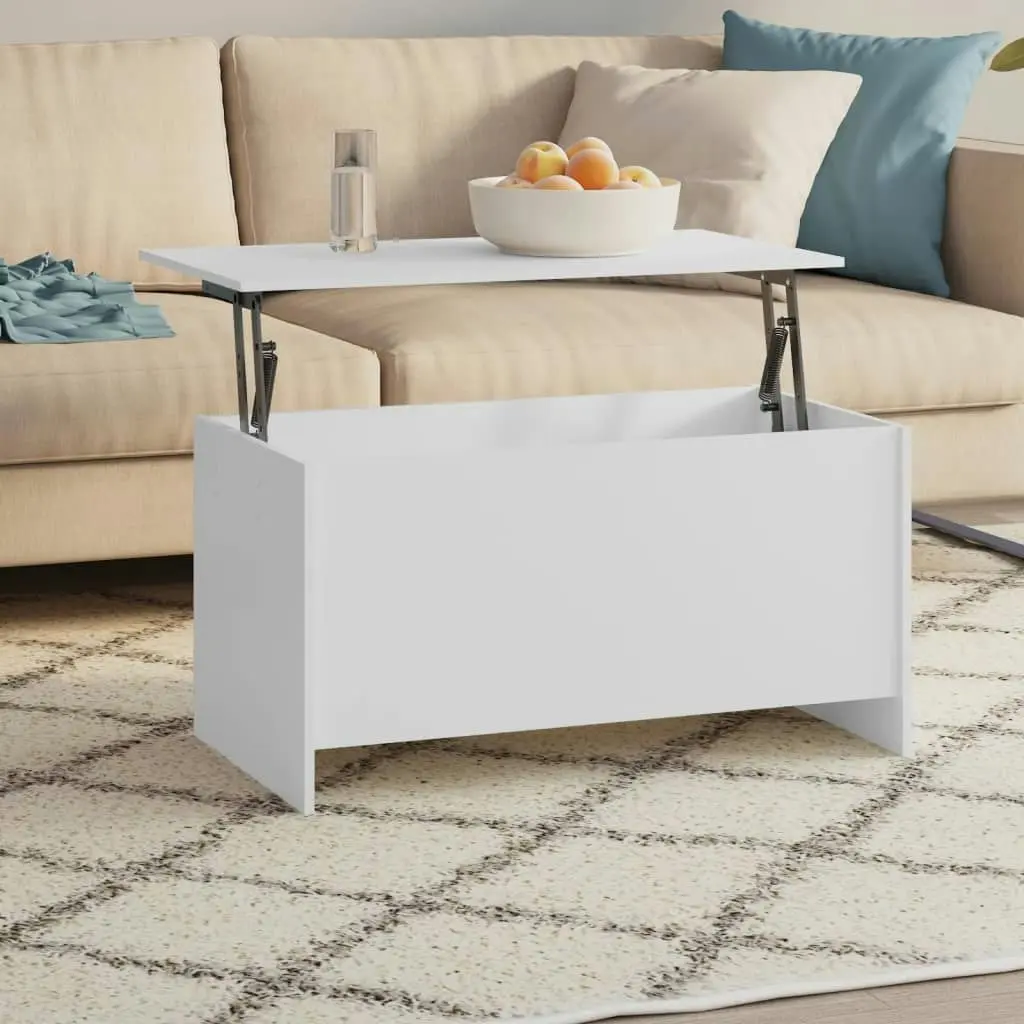 Coffee Table White 102x55.5x52.5 cm Engineered Wood 809665