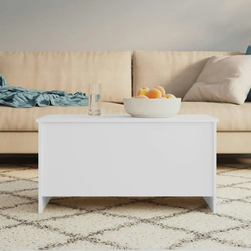 Coffee Table White 102x55.5x52.5 cm Engineered Wood 809665