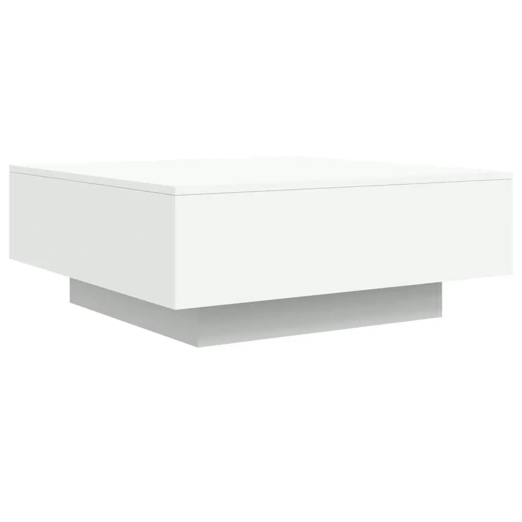 Coffee Table with LED Lights White 80x80x31 cm 836588