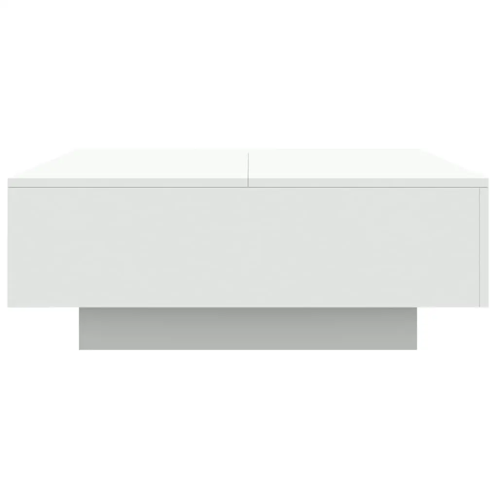 Coffee Table with LED Lights White 80x80x31 cm 836588