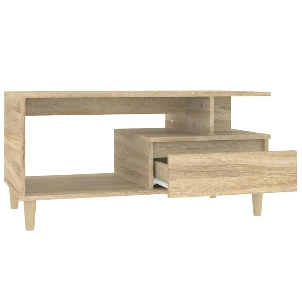 Coffee Table Sonoma Oak 90x49x45 cm Engineered Wood 819615