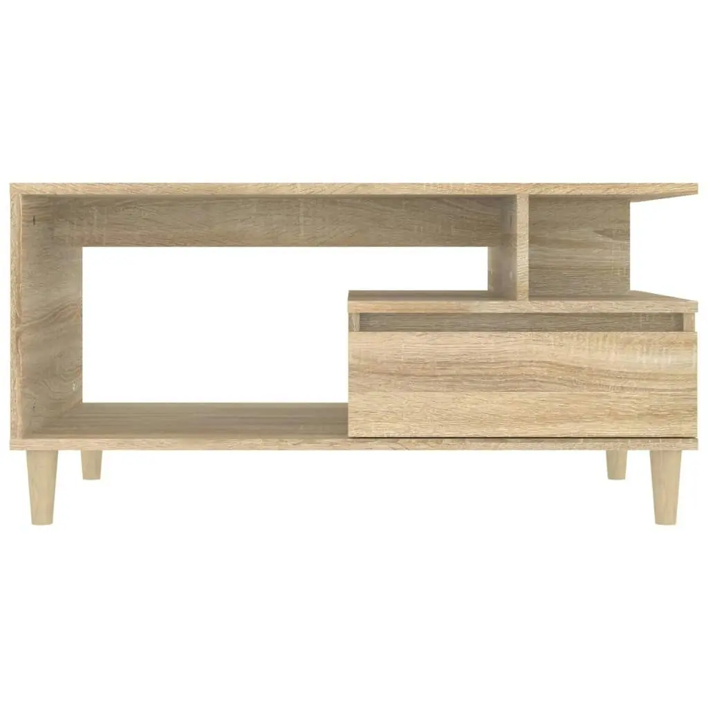 Coffee Table Sonoma Oak 90x49x45 cm Engineered Wood 819615