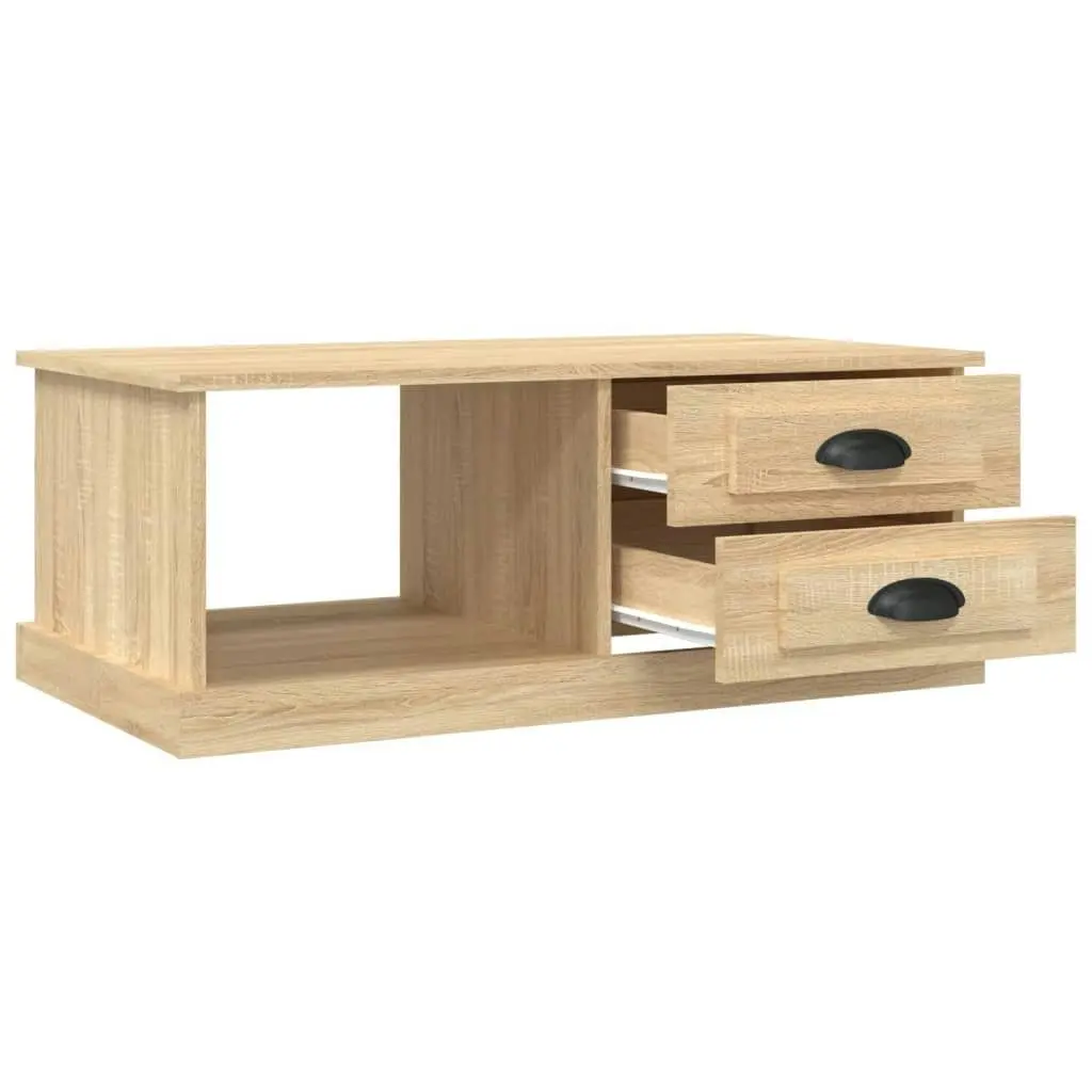 Coffee Table Sonoma Oak 90x50x35 cm Engineered Wood 816243