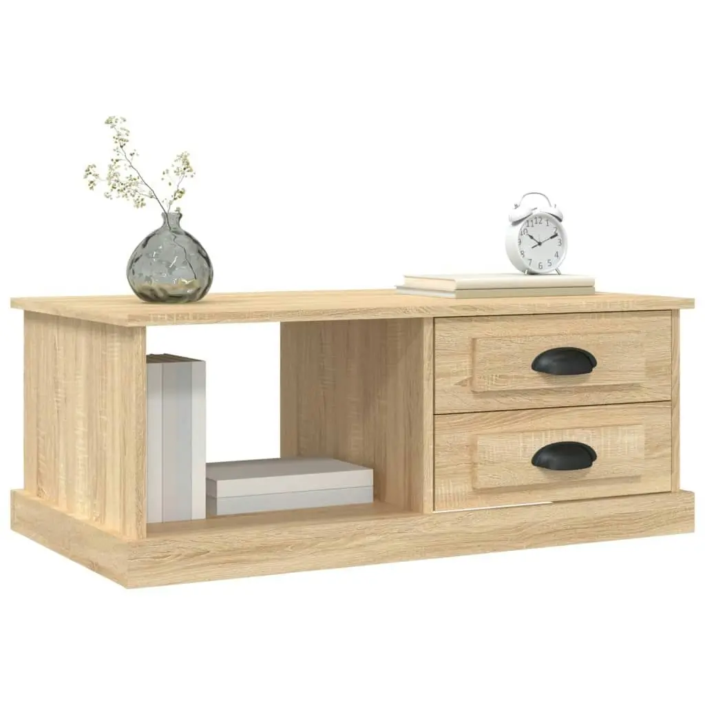 Coffee Table Sonoma Oak 90x50x35 cm Engineered Wood 816243