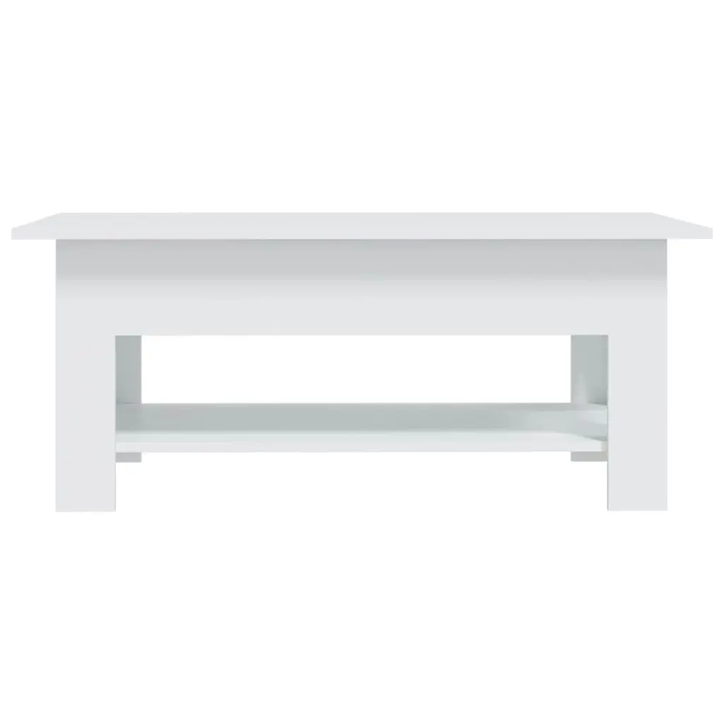 Coffee Table White 102x55x42 cm Engineered Wood 810253